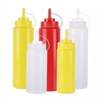 8oz 250ml 500ml Food Grade Tomato Ketchup Condiment Sauce Mayonnaise Salad Dressing Honey Plastic Squeeze Bottles with Twist Cap