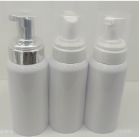 250ml 8oz plastic foaming soap bottle with Silver pump 42mm neck size