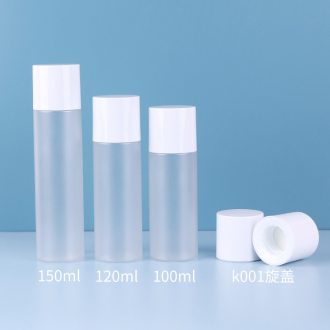 8 oz Matte Finish Clear PET Cylinder Bottle 24-410 with Double Wall Disc Flip Top for Body Oil Bath Soaks Frosted Package Bottle