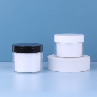 Wholesale 30g 50g 80g 100g 200g 300g 500g Round Clear Double Wall Jar Cosmetics Cream Packaging with Lids