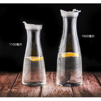 50oz Carafe 500ml 700ml 1L 1.5L Juice Water Pitcher Clear round square Mimosa Plastic Large Capacity Jugs Cold Drinking Bottle