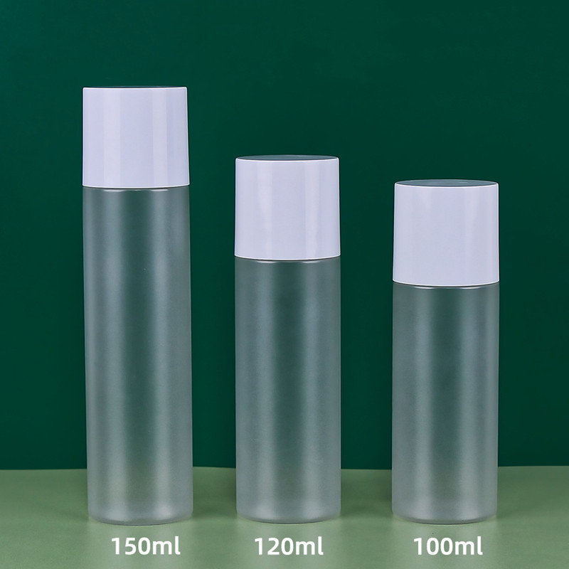 100ml 120ml 150ml Frosted Transparent Luxury PET Plastic Toner Bottles Lotion Pump Cosmetic Empty Package for Sale