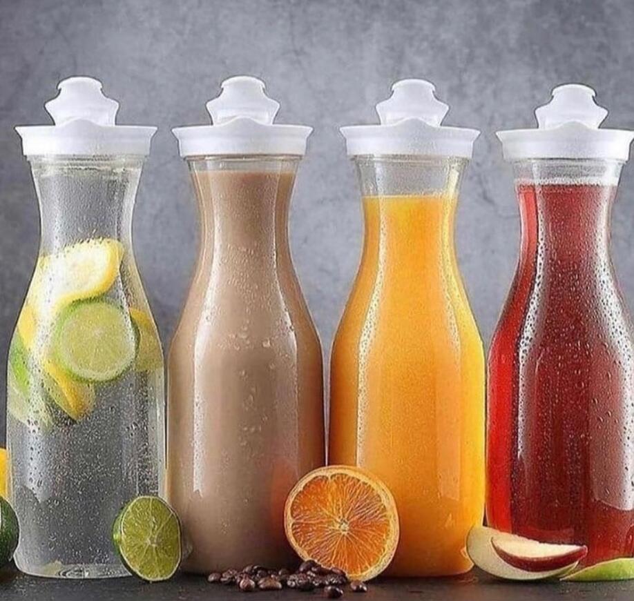 700ml 1L 1.5L  Empty Water Pitcher with Lid Clear Plastic Jugs Narrow Neck Cold Drinking Beverage Bottle Mimosa Water Carafe