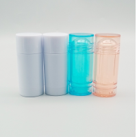 Factory stock 75g white black clear deodorant stick container packaging/AS plastic sunstick tube bottom filling