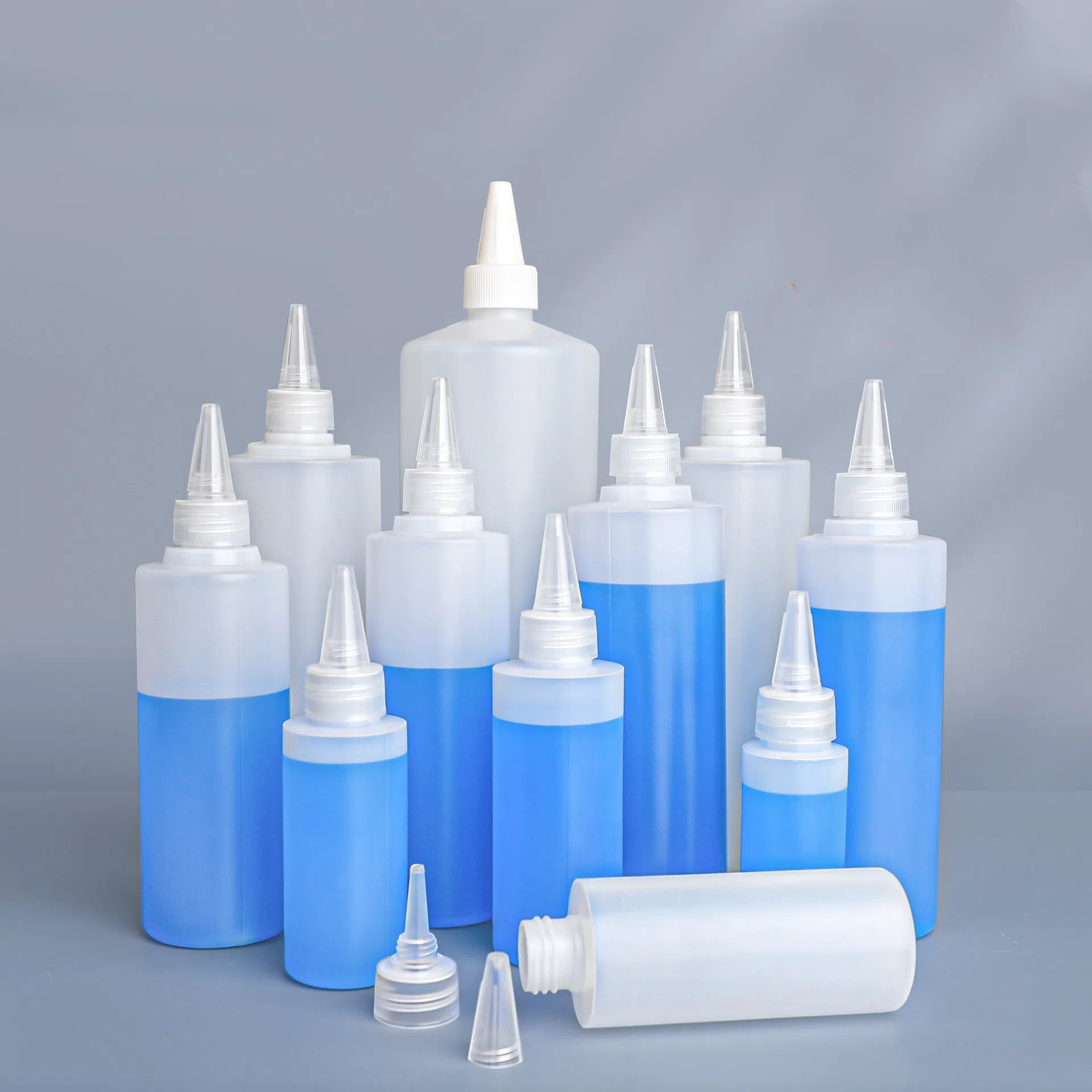 8oz 250ml 16oz 500ml 32oz 1000ml 1l HDPE Chemical Liquid Oil Sauce Squeeze Bottle With Cap