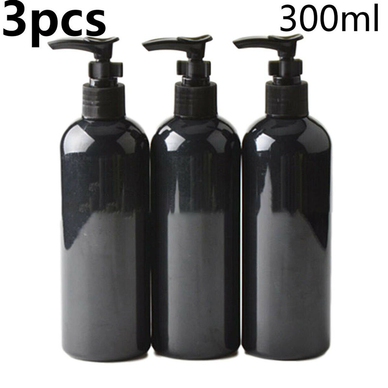 250ml 300mL 500ml Matte Black Empty Lotion Pump Bottle Shampoo Liquid Soap Shower Gel Dispenser Refillable for Cosmetic Cream