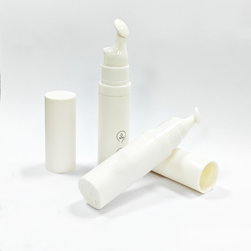 7.5ml 10ml 15ml Airless Lip Film Lip Mask Lip Gloss Tube Eye Cream Serum Pump Press Dispensing Tube with Massage Head Applicator