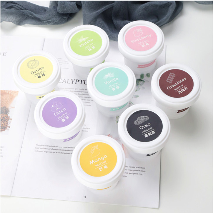 Disposable plastic dessert yogurt cream cup pet cylinder PP jar with lid custom label