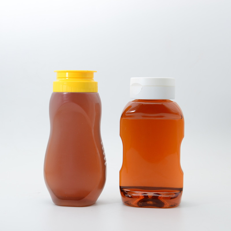 360g 12OZ Sauce Bottle Ketchup/Mayo Extrusion PET Transparent Silicone Plastic Chilli BBQ Squeeze Bottle with Black Flip Top Cap