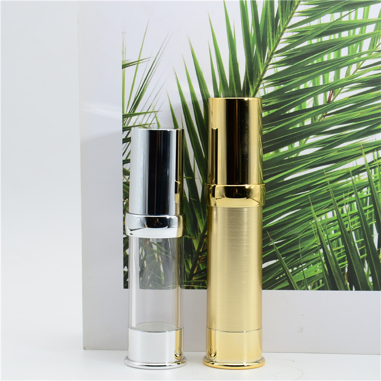 Luxury Cosmetic Airless Vacuum Pump Airless Lotion Bottle Rose Gold with Airless Dispenser Cap 20ml 30ml 50ml Screen Printing