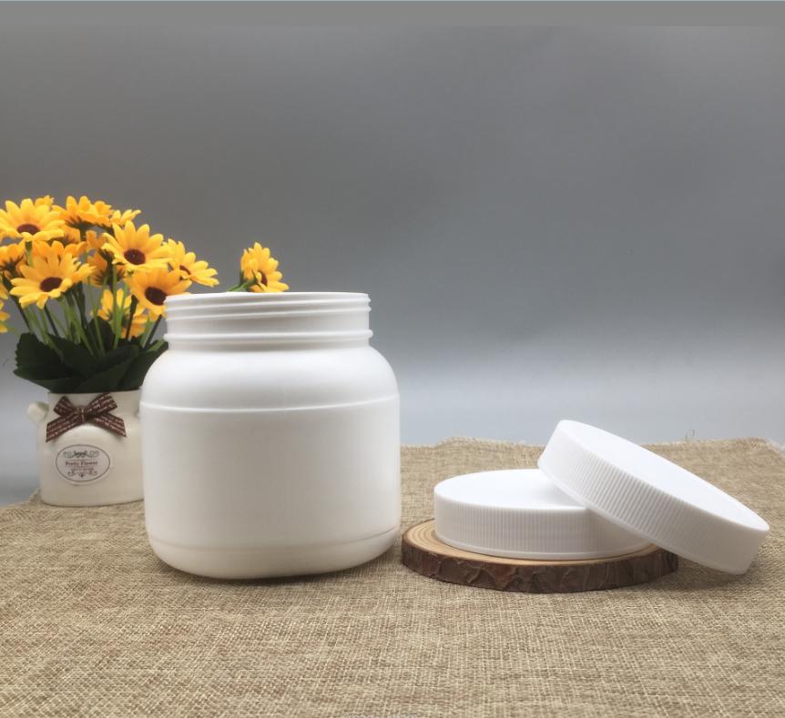 850ML 800CC beauty makeup Suger Scrub Butter mask bucket Pot Big belly wide mouth Jar plastic bottle PE powder bucket