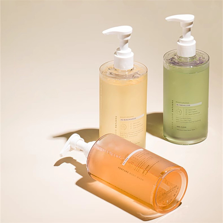 Wholesale Custom Shampoo Bottle Packaging With Logo Plastic Empty Round Matte Shampoo and Conditioner Pump Bottles