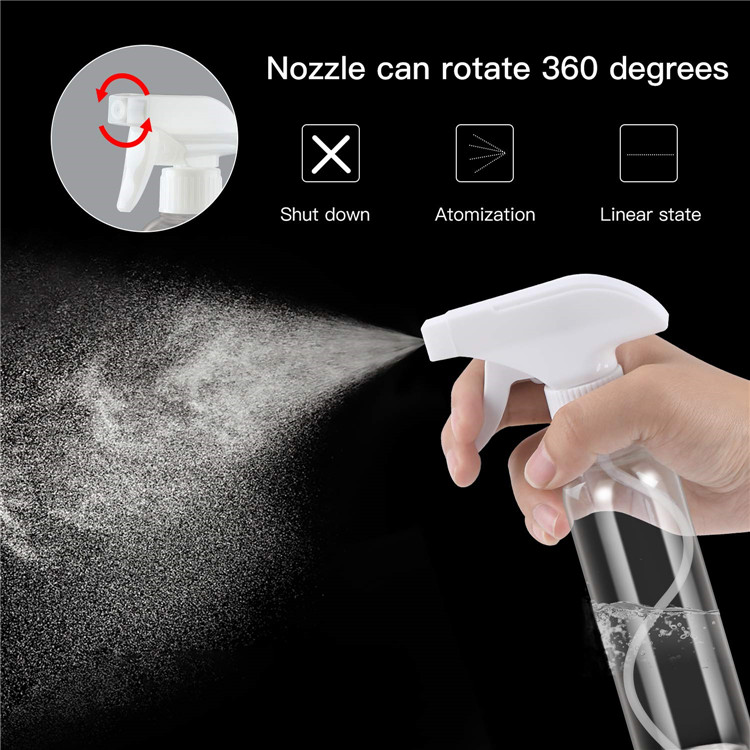 Plastic PET Clear Bottle With Heavy Trigger Sprayer 250 ml plastic container trigger spray for janitorial cleaning supplies