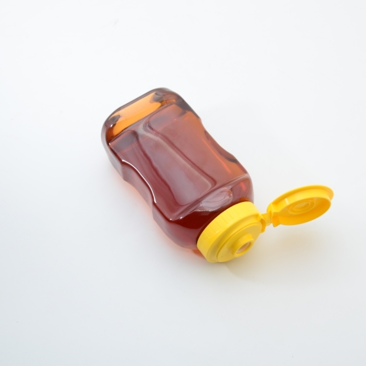 In stock BPA Free PET Sauce Bottles with Leak Proof Lid for Agave Syrups Soy Sauce