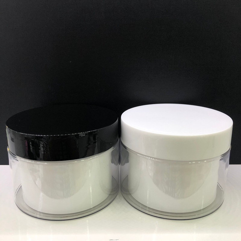 300g/250/200/150/100g double wall plastic jars with lids cosmetic cream storage containers for Tooth whitening powder packaging