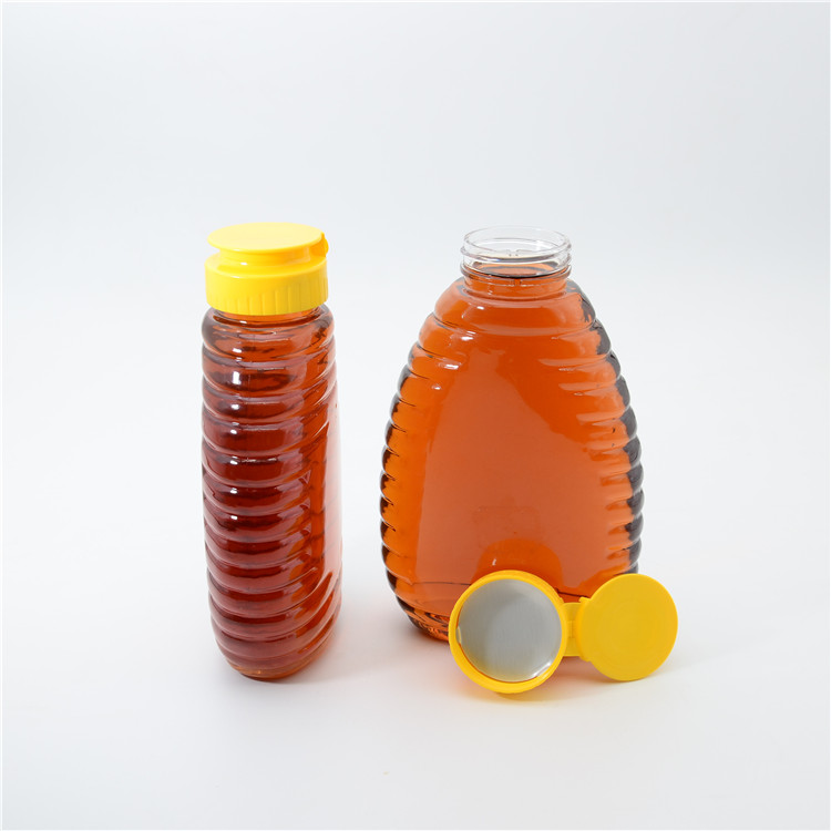 hot selling 250ml 8oz 350ml 12oz Food Grade Plastic Honey Syrup Bottles Plastic Squeeze Sauce Bottle with Flip Top Cap
