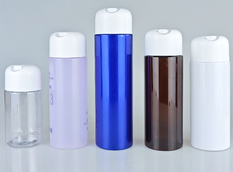 Custom 120ml 180ml 200ml Round cosmetic container packaging transparent toner bottles Plastic toner bottle with disc cap