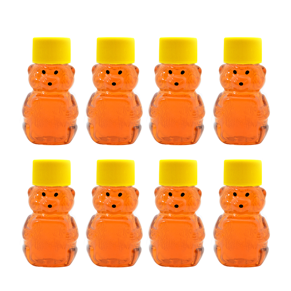 2oz Small Plastic Honey Jar 250ml 500ml Mini Squeeze Honey Bear Bottles Packaging Honey Bear Container Jar with Flip Top Caps