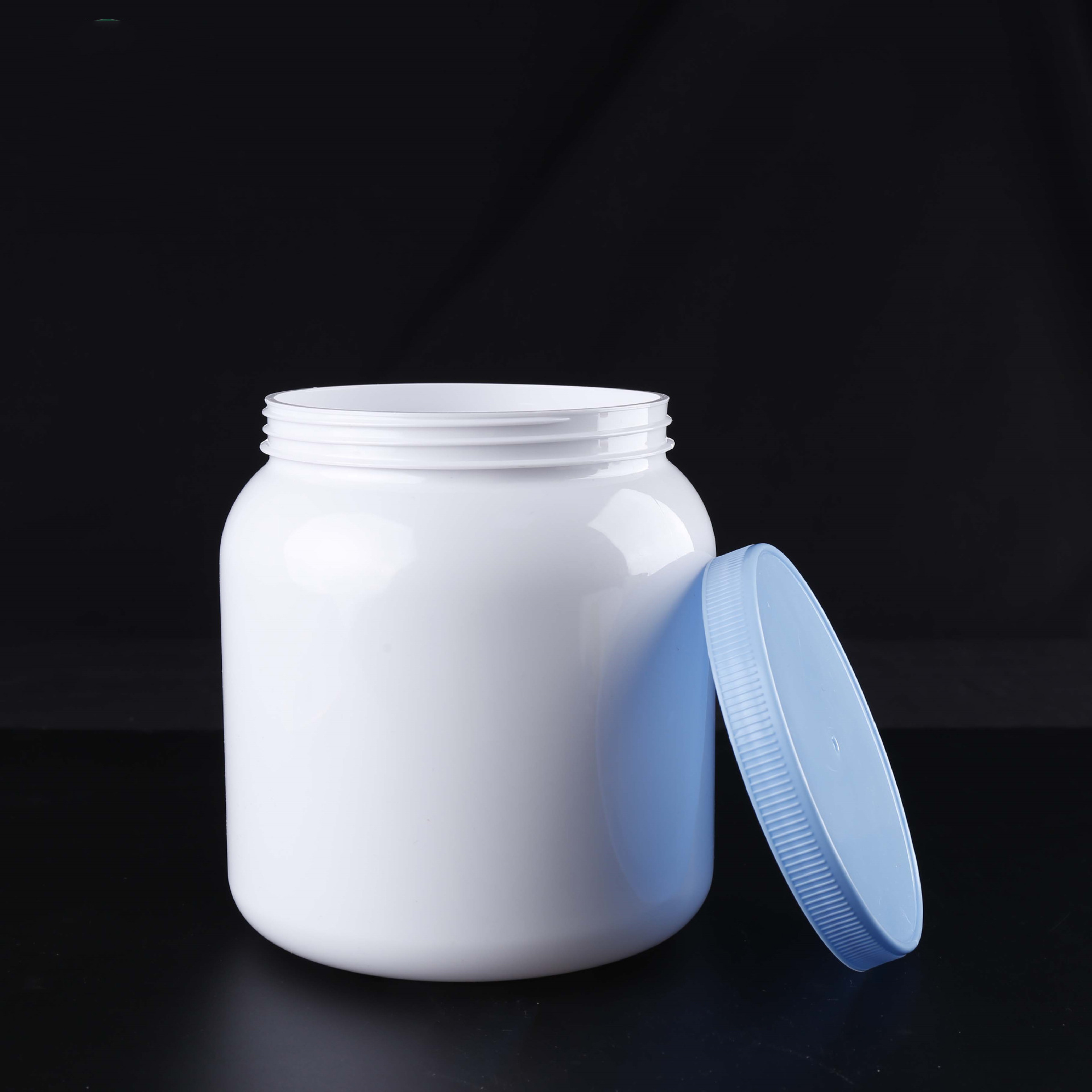 Wide Mouth Large Capacity PP PE  PET Jar Protein Powder Food Storage Can 1L 2L 5L 6.5L Round Customized Logo Container