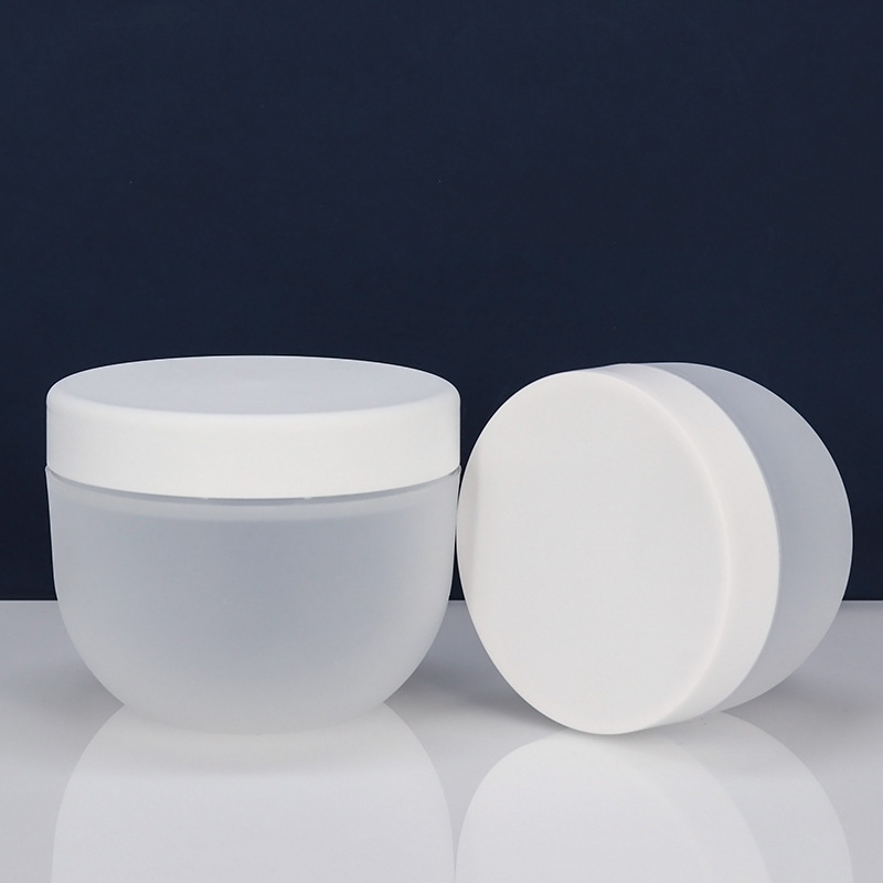 8oz 16oz 250g 300g 500g 250ml Clear Black Frosted Cosmetic Plastic Face Cream Jar 500ml Body Scrub Butter Jars With Lids