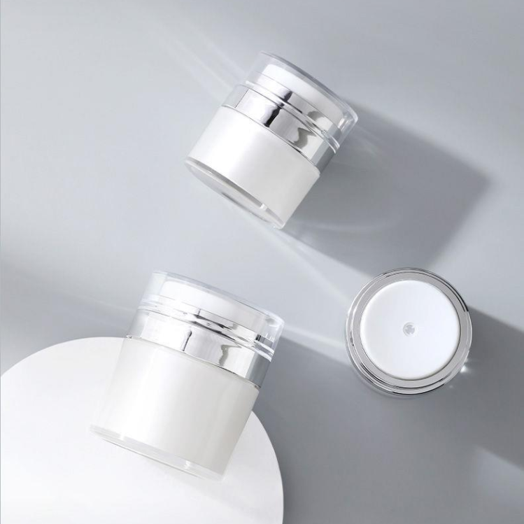 Luxury 15g 30g 50g Personal Care Cream Airless Jar Plastic Airless bottle jar refillable cosmetic airless pump jar