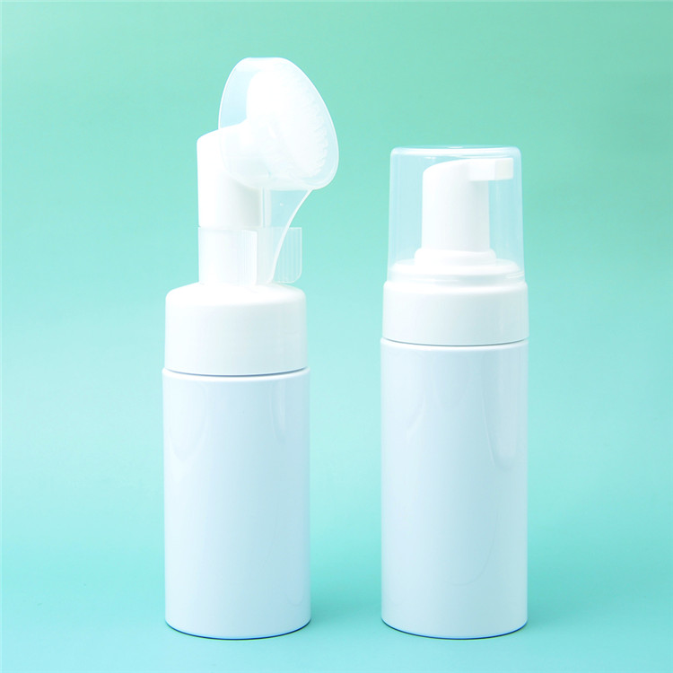 foam bottles with brush foaming pump bottle frosted 150ml foaming pump bottle with silicone brush head 60ml 120ml 150ml