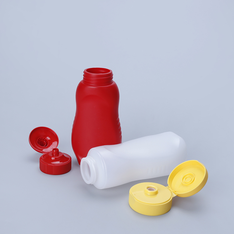 Sauce Chocolate Squeeze Bottle 50ml 200ml 300ml 360ml Food Grade PET PE Flat Tomato White Clear Sauce Tomato Salad Seasoning Jar