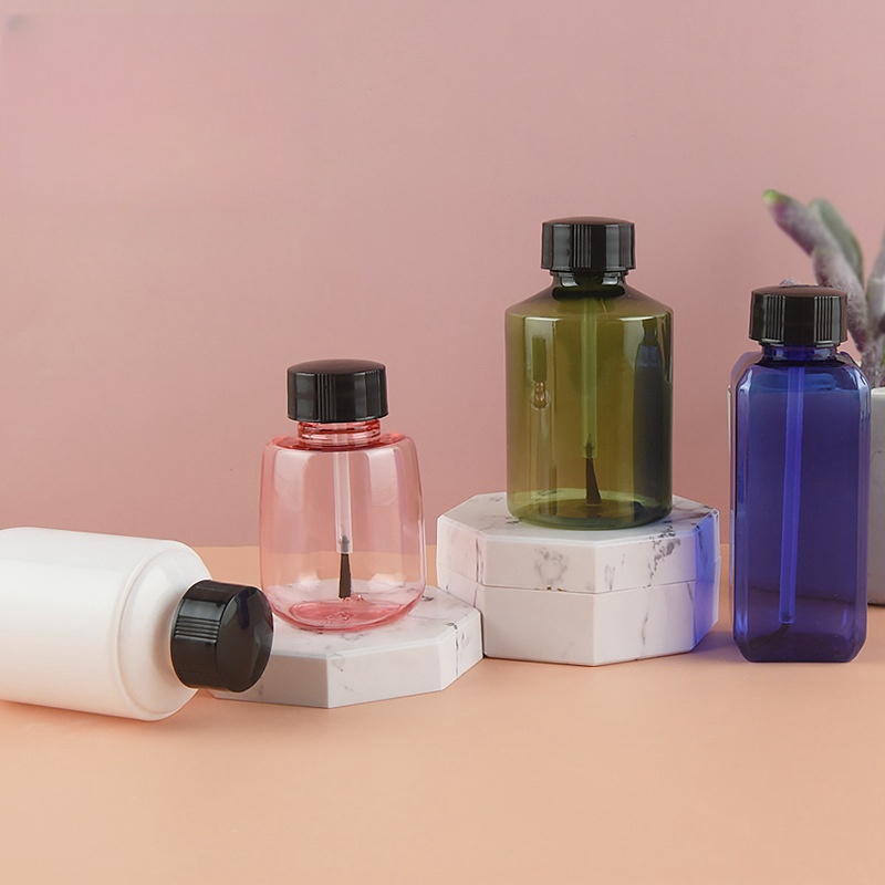 Luxury Nail Polish Bottle with Brush 20ml 15ml 10ml 8ml 5ml Seal Paints Nails Oil Remover Empty UV Gel Nail Glue Bottle with Cap