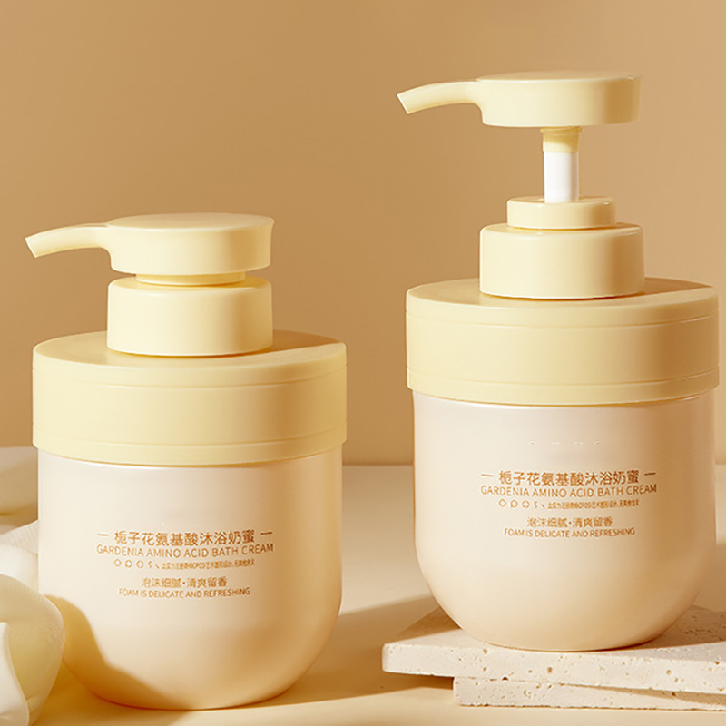 300ml 500ml round lotion bottle colorful plastic round pump bottle body care cosmetic packaging container 16oz shampoo bottle