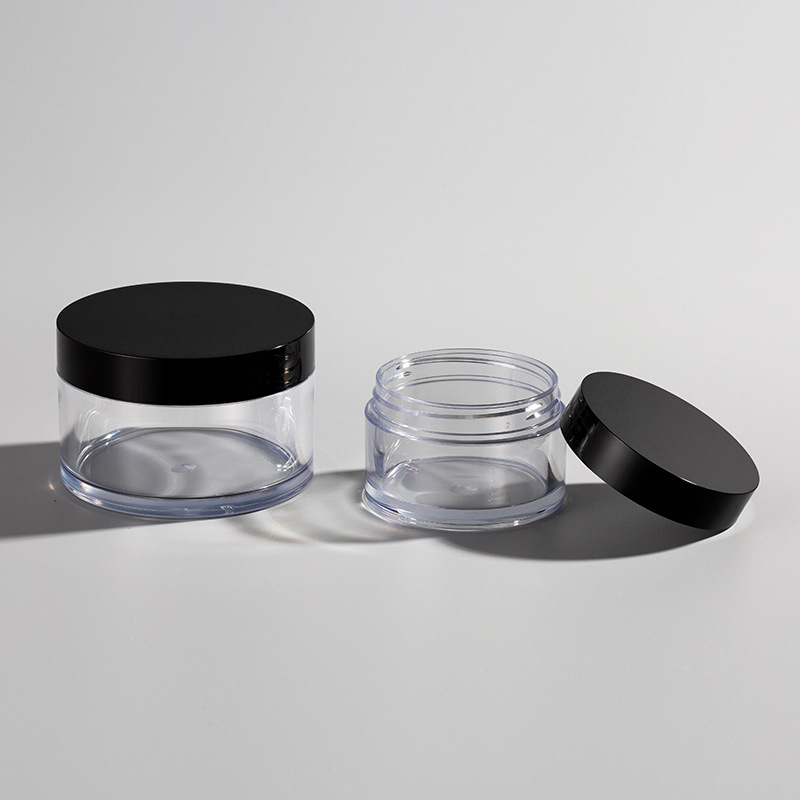 Clear Frosted PET Plastic Thick Wall Jars 15g 20g 30g 50g 100g 150g with gasket masque jar Wide Mouth Eye Cream Jar with Lids