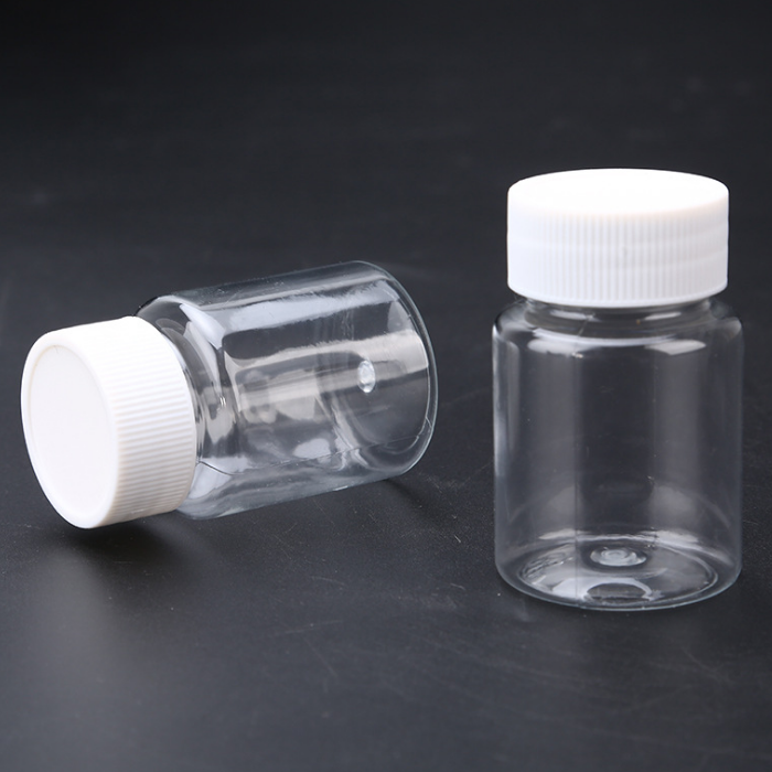 15ml 20ml 30ml transparent plastic bottle with cap packaging PET wide neck finish polyester bottle