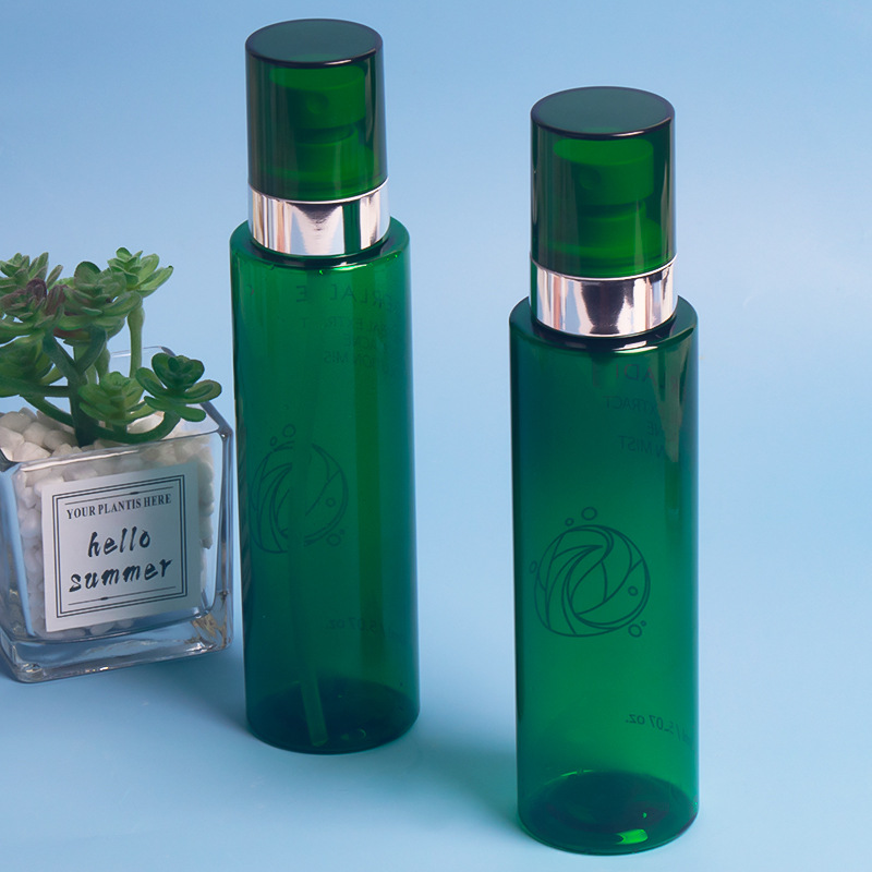 150ml PET Round Plastic Bottle With Fine Mist Spray Nozzle Lotion Pump Bottle Custom Packaging