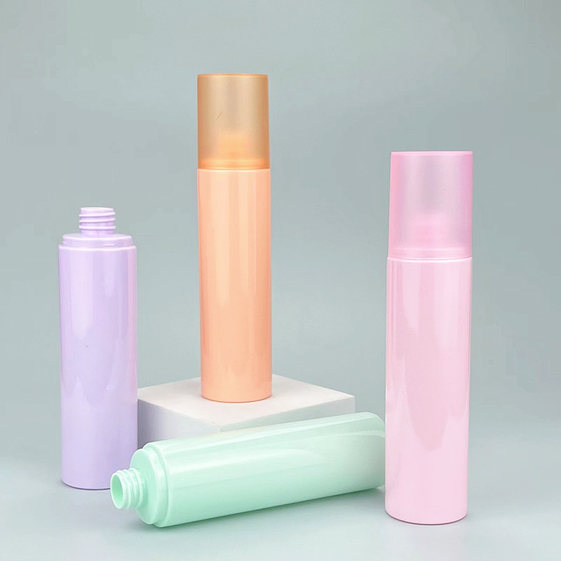 Hot Sale 3oz 4oz 5oz 6.5oz Customize Fine Mist Spray Bottle Plastic PET Packaging Bottle Colorful Round Cosmetic Bottle