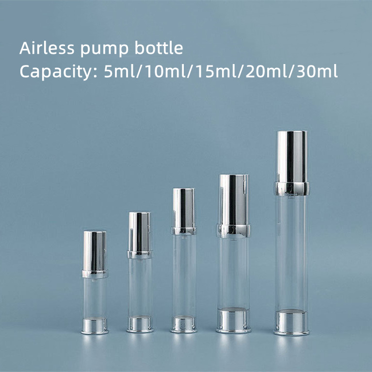 Portable Travel Size Cosmetic 5ml 10ml 15ml Mini Airless Pump Bottle for Skin Care Packaging Serum Eye Cream Lotion Dispenser