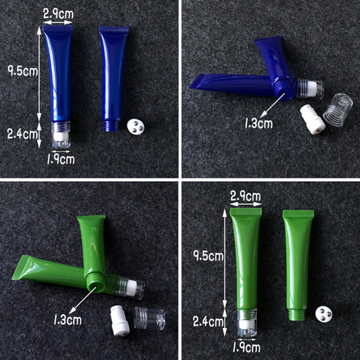 Empty 20ml three ball ball hoses  cosmetic serum squeeze eye cream tube eye massage cream separately packing