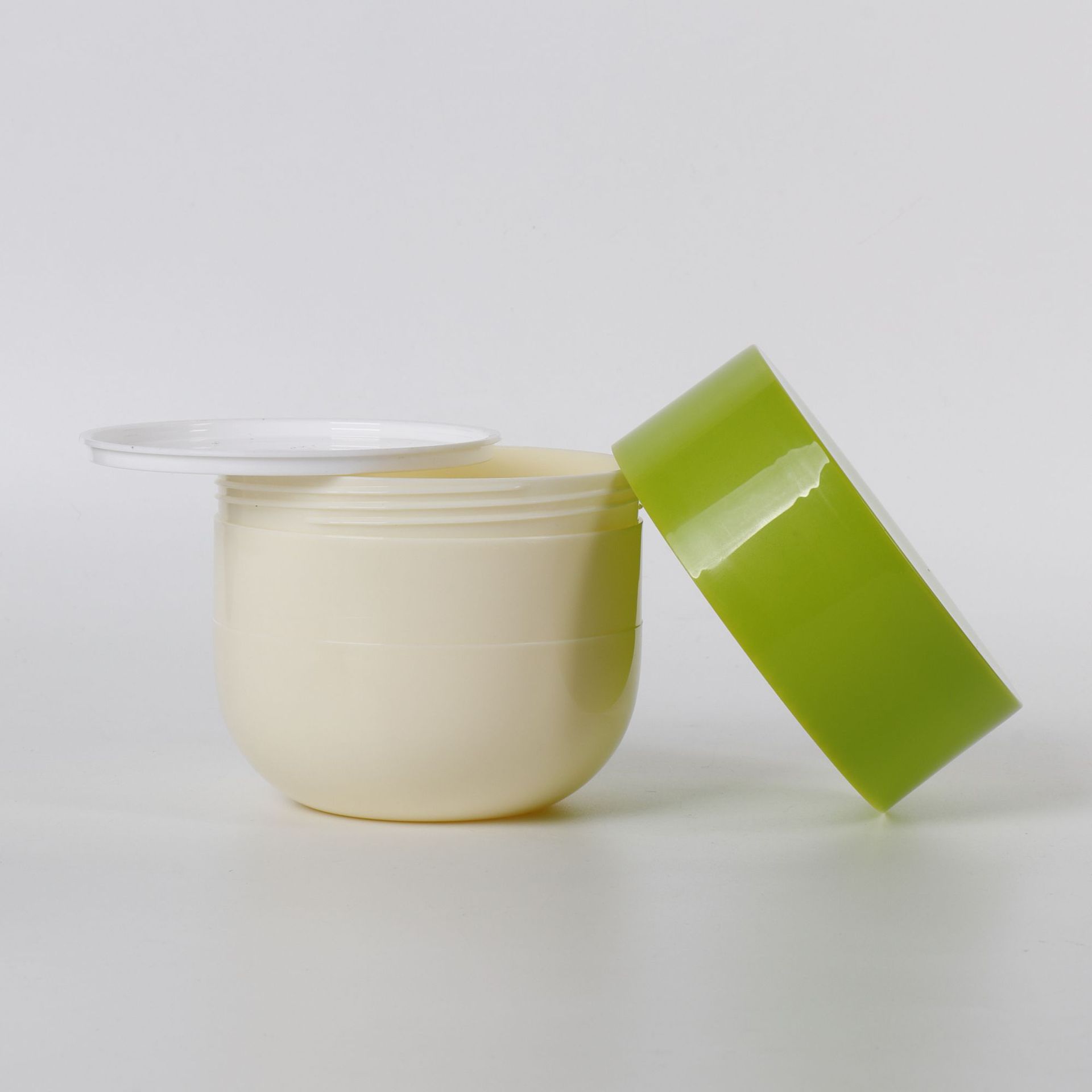 Custom 300g Empty Cosmetic Packaging Cream Jar Unique shape Plastic Jars Empty Oval Hair Care Product Container