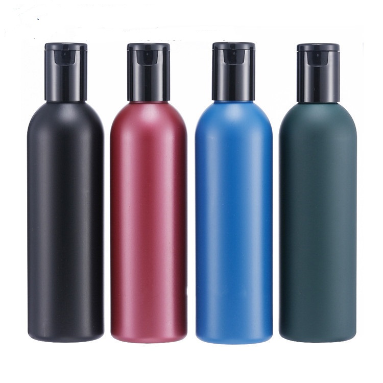 White 250ml 300ml 350ml PE PC HDPE Plastic Shampoo Cosmetics Bottle Set with disc cap