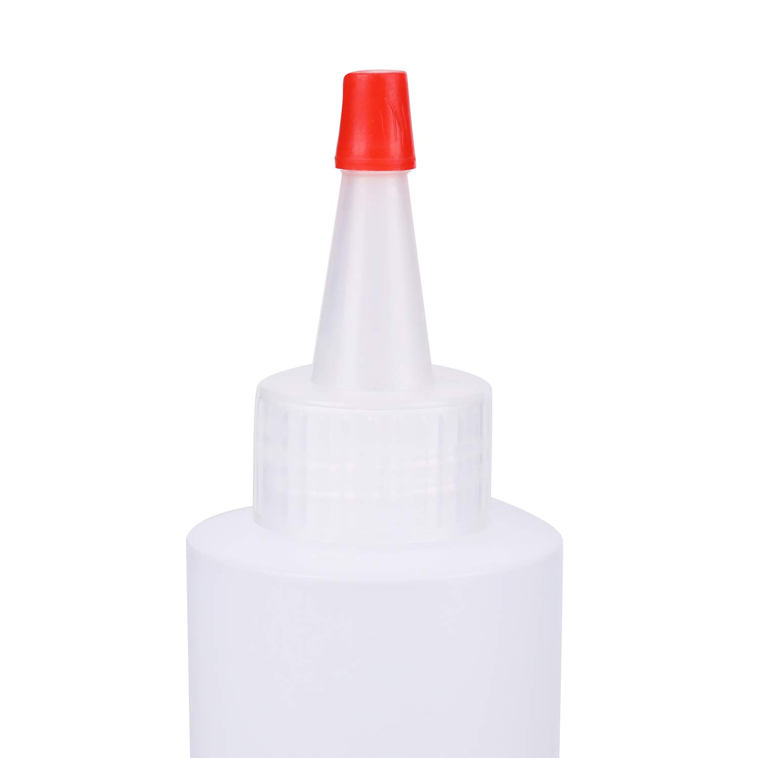 4oz 120ml Small Condiment Squeeze Bottles with Red Tip Cap Plastic Squirt Bottle for Ketchup, Sauces, Dressings, Arts and Crafts