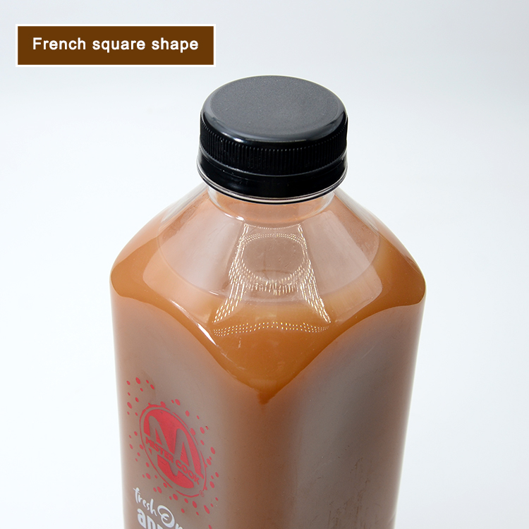 Clear Juice Bottles 32oz with Caps 1000ml 1500ml Empty Plastic Beverage 1L 1.5L Big Capacity PET Food Grade Cold Milk Containers