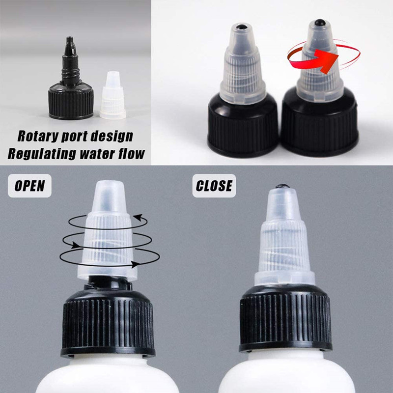 hdpe glue 30ml 60ml 100ml 120ml 250ml 500ml 1000ml transparent black squeeze plastic dropper bottle with twist cap