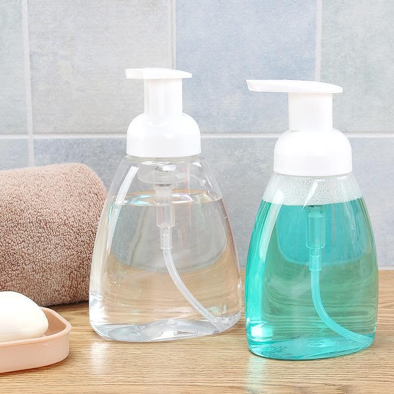 Cosmetic Hand Sanatizer Packaging 250ml PET PETG Flower Shaped Bubble Hand Soap Hand Wash Dispenser Plastic Foam Pump Bottles