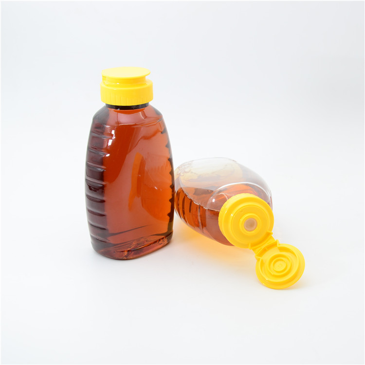Wholesale portable 200g 250ml Plastic Squeeze Bottle Ketchup Honey Sauce food grade Bottle With Flip Top Cap