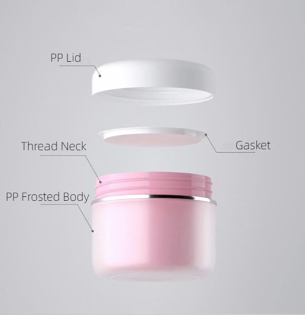 Luxury Frosted Pink 30g 50g Double Layer face cream jars set packaging skin care clear bottles 100g cosmetic jar with lids