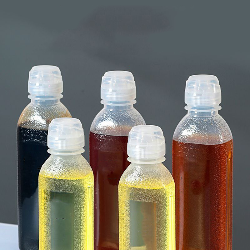 5oz 8oz 10oz 12oz 16oz PP Oil Plastic Bottle Soft Squeeze Clear Season Bottle Hot Sauce Honey Drink Package with Pointed Lid