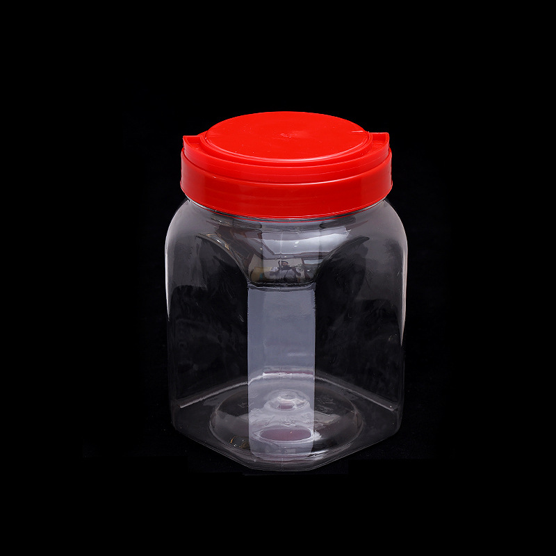 1750ml Pet Transparent Pickle Grain Barrel Sealed Fermentation Wine Barrel Large-Caliber Kimchi Dried Fruit Food Jar