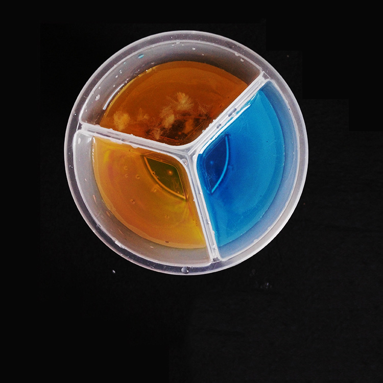 24oz 700ml PP Plastic Split Boba Cups Bubble Tea Share Cup 3 Compartment Juice Cup With Lid Custom Logo Print