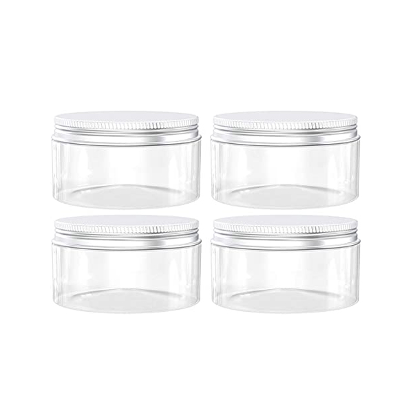 Plastic Jars With Caps Round Plastic for Kitchen Pantry-Ideal For Home Storage