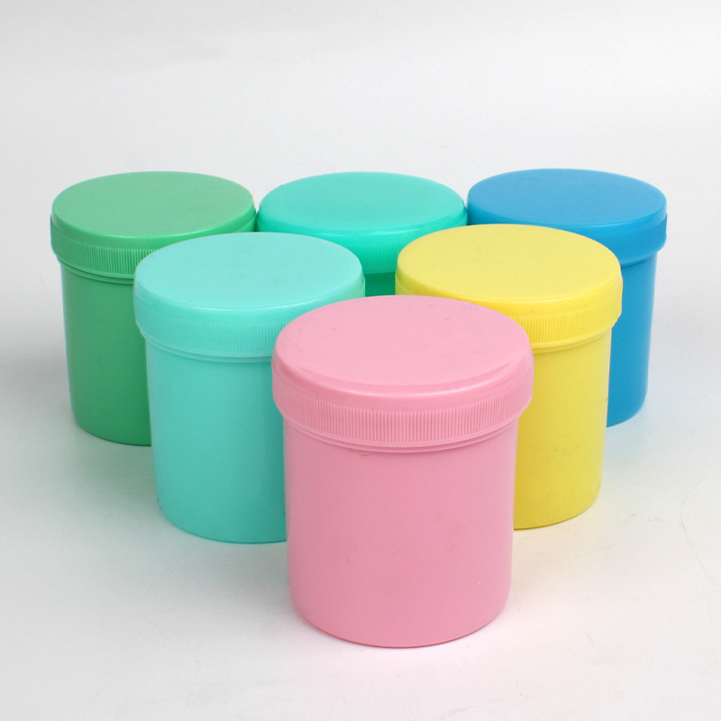 Plastic Jar Bucket Container 200ml 300ml 500ml Food Grade PET PP PE White Jar Protein Powder Bucket customized logo and color