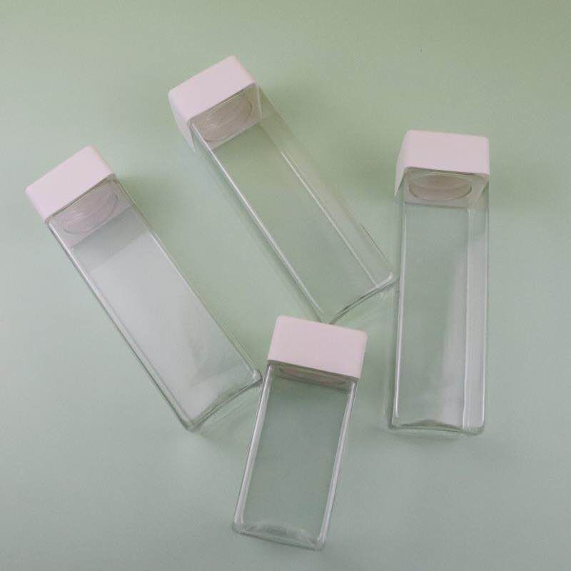 High Tall Voss Square bottle 300ml 500ml 16oz disposable PET beverage botel for juce milk tea cup honey plastic juice bottels