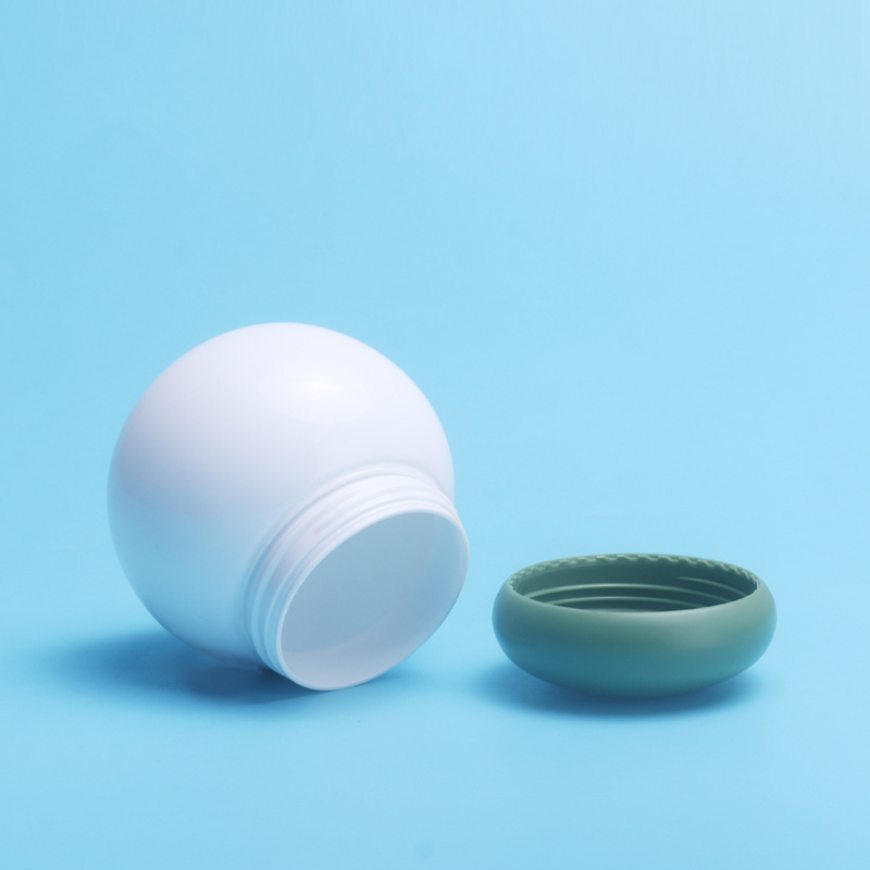 White Purple 50ml 350ML PET Plastic Wide Mouth jar Body Lotion Bottle Scrub jar with lids Hair Mask Treatment Oil bottle